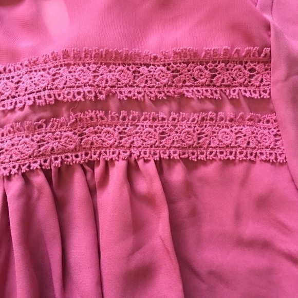 NWT Self Esteem Sheer Red Violet Blouse - Picture 7 of 7